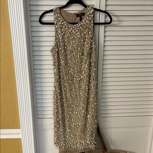 Aidan Mattox Gold Sequin Dress